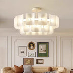 White Wabi Sabi Acrylic Pendant Chandelier
