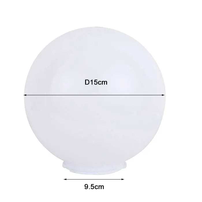 DecorBites™ Acrylic Round Globe Lamp Shade for Outdoor Post Pillar Lawn Lighting