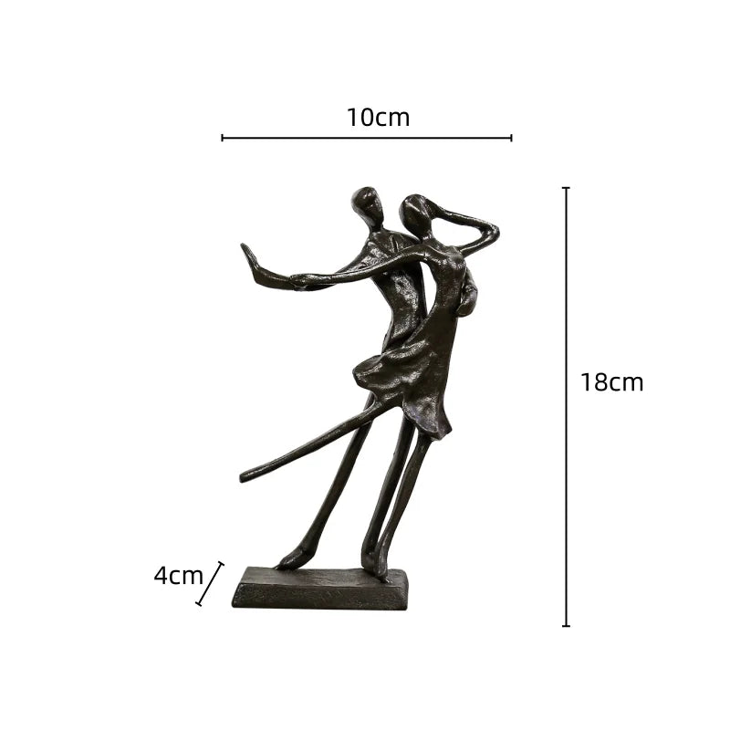 DecorBites™ Couple Dancers Portrait Sculpture - Pas De Deux Home Decor & Anniversary Gift