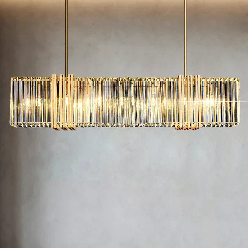 نجفة كريستال LED فاخرة E14 من DecorBites™: إضاءة أنيقة لغرفة الطعام