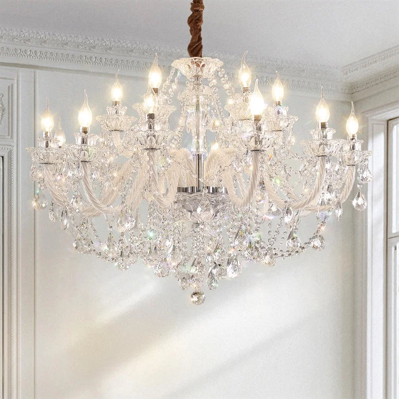 DecorBites™ Elegant LED Crystal Chandelier for Home Décor and Romantic Ambiance