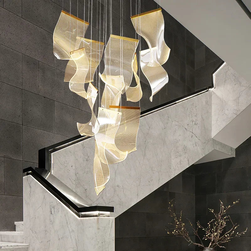 ثريا سقف بمصابيح LED موجهة من DecorBites™، تصميم عصري ومبتكر لإضاءة ديكور المنزل