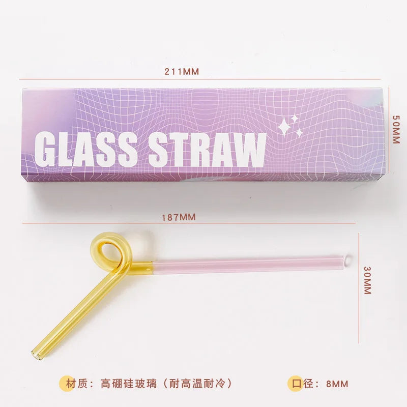  DecorBites™ Glass Flower Handle Stir Bar لأكواب القهوة والمشروبات المختلطة وحفلات المنزل