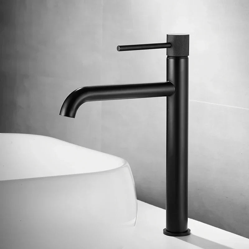 DecorBites™ Brushed Gold Basin Faucet Single Handle Bathroom Sink Mixer Tap