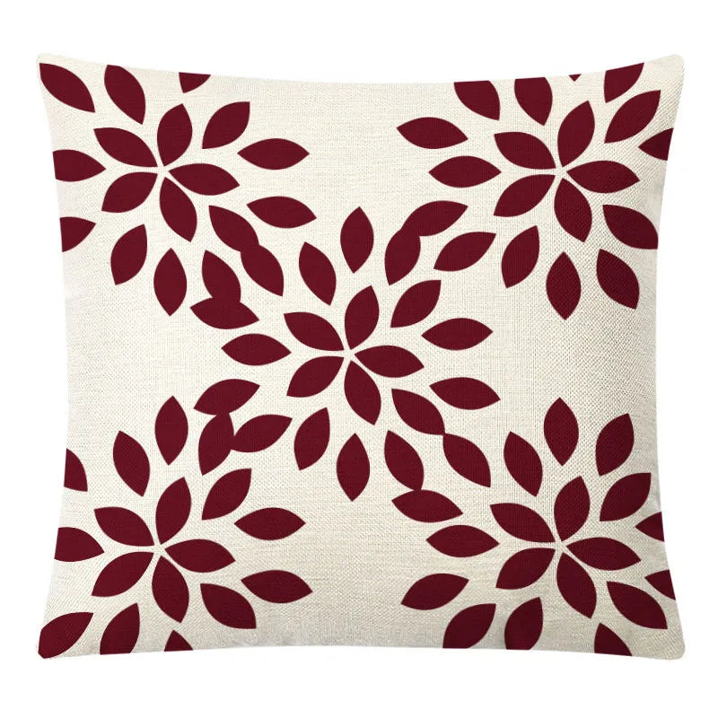 DecorBites™ Geometric Yellow Linen Pillow Cover for Modern Décor 45x45cm