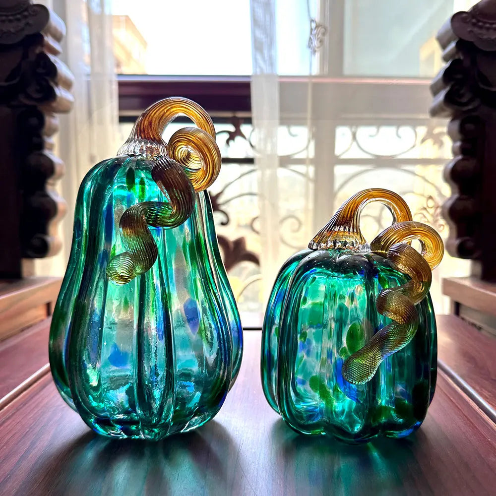 Figurines de citrouilles en verre faites à la main DecorBites™ Statues de collection Décoration d'intérieur