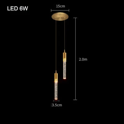 DecorBites™ Crystal Bubble Pendant Chandelier for Dining Room Bedroom Restaurant Bar