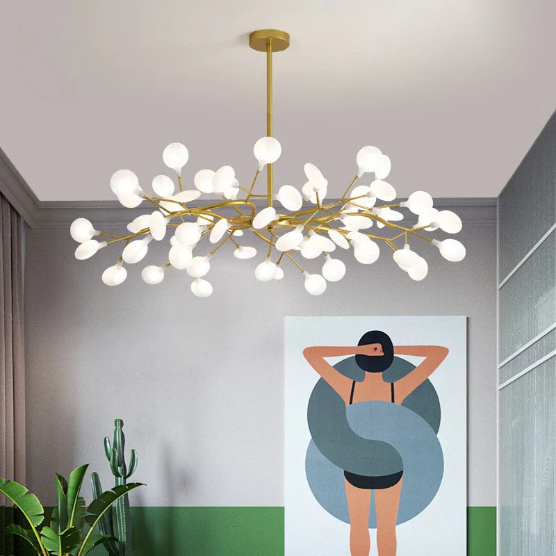 ثريا يراعة LED من DecorBites™: مصابيح سقف اسكندنافية حديثة لديكور المنزل الفاخر