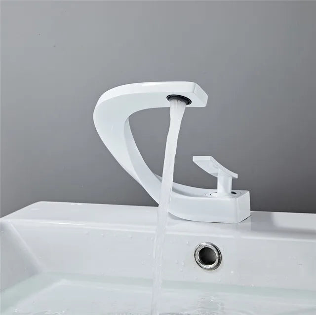 DecorBites™ Basin Faucet Brushed Gold Mixer Tap Hot Cold Sink Faucet Chrome Black New