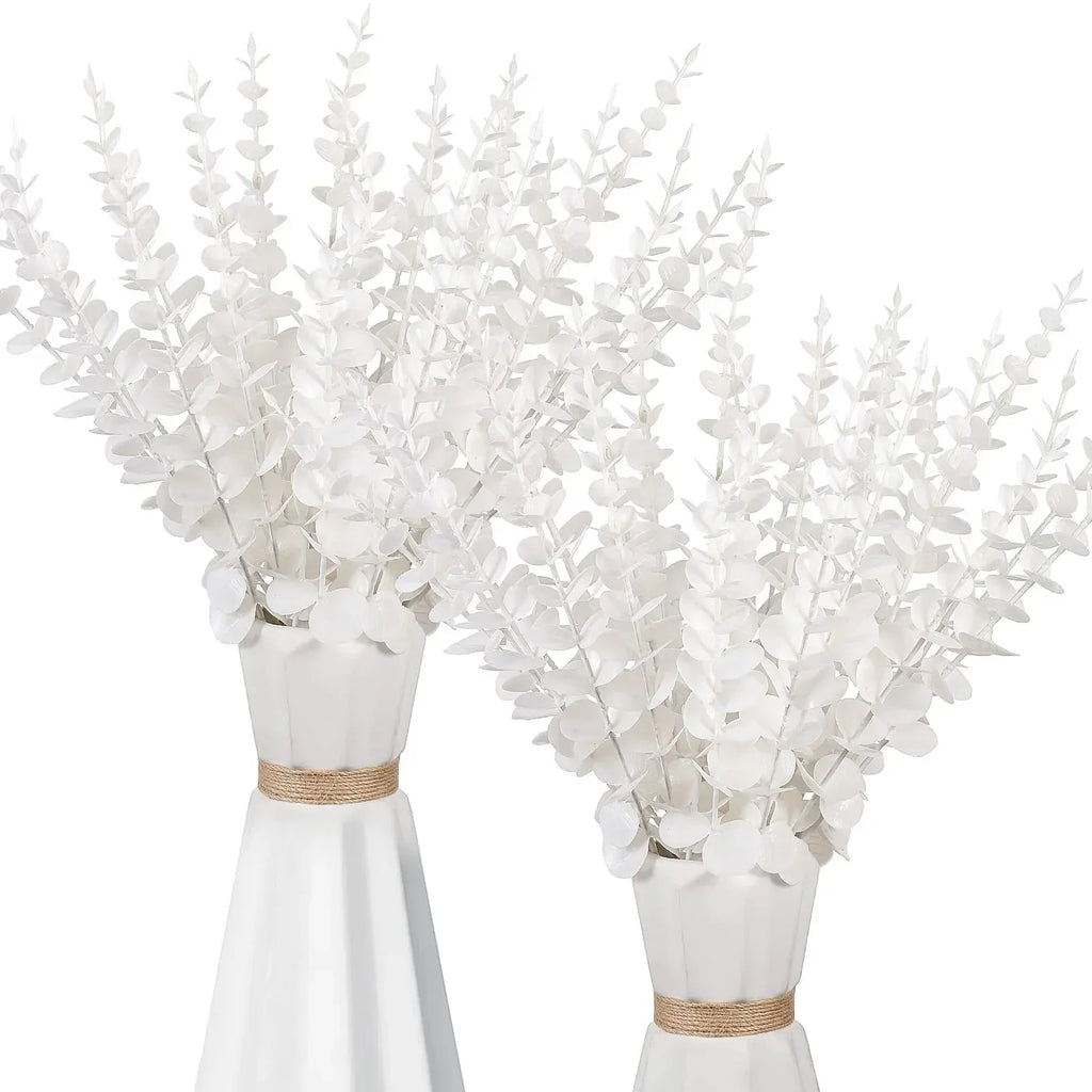 DecorBites™ ساق أوراق الأوكالبتوس الذهبية ×10 - ديكور صناعي لحفلات الزفاف الخريفية يمكنك تنفيذه بنفسك