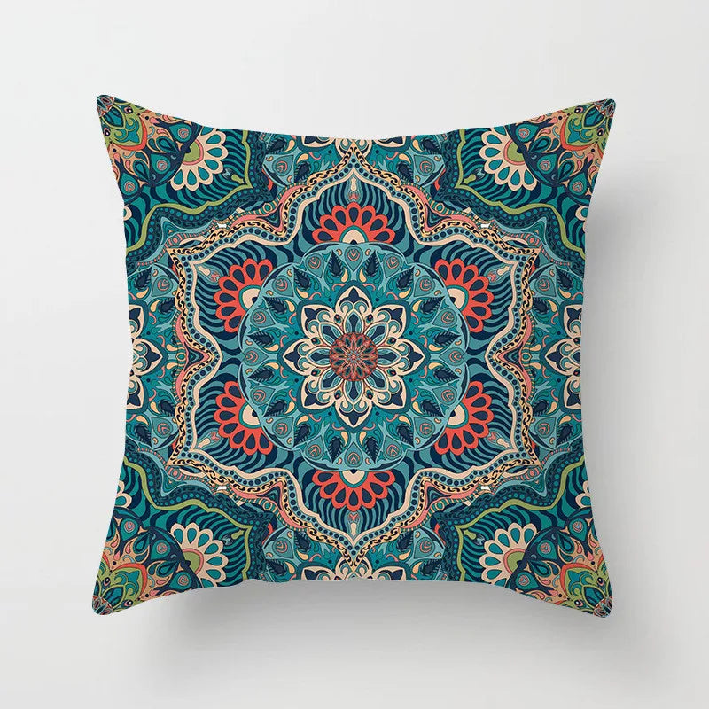 DecorBites™ Geometric Square Pillowcase Ethnic Retro Sofa Pillow Cover 45x45cm Home Decor