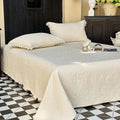 DecorBites™ Cotton Quilted Bedspread Set with Bed Skirt & Pillowcases