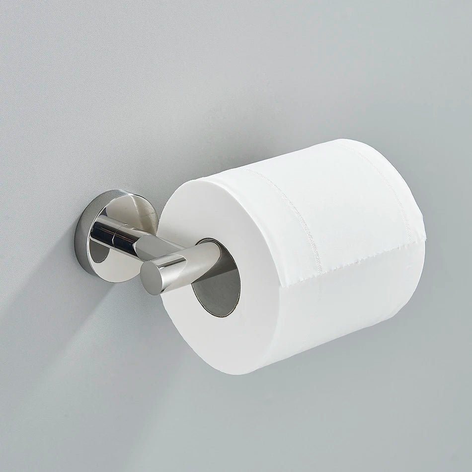 DecorBites™ Bathroom Hardware Set Shelf Paper Holder Hook Towel Rack Ring Bath Accessories