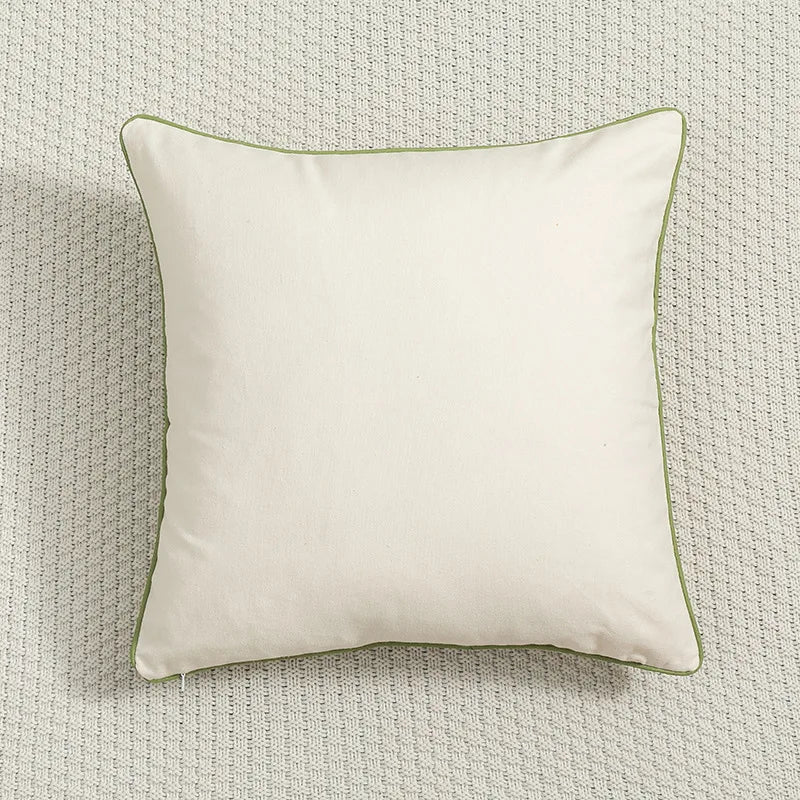 DecorBites™ Daisy Floral Embroidery Cushion Cover, Soft Cozy for Living Room Sofa