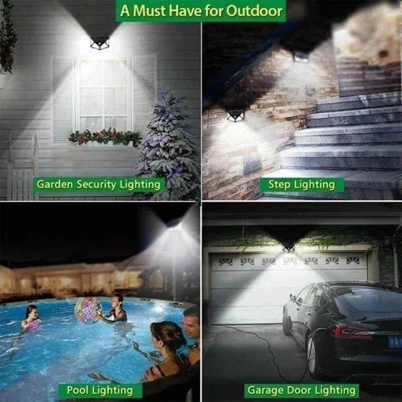 DecorBites™ 100LED Solar Powered Outdoor Wall Lamp with PIR Motion Sensor