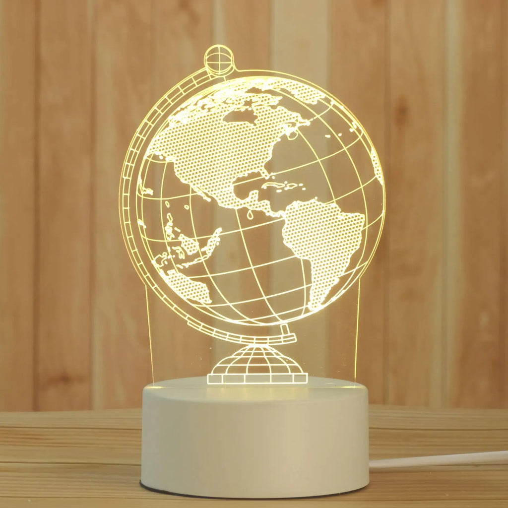 DecorBites™ 3D Acrylic Night Lamp | Boys Girls Gift Decor Bedroom Table Light