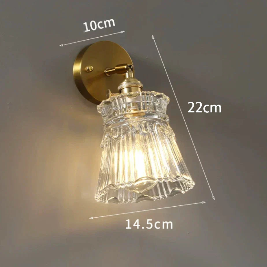 DecorBites™ Gray Glass Wall Lamp - Modern Living Room Decor Sconce Light