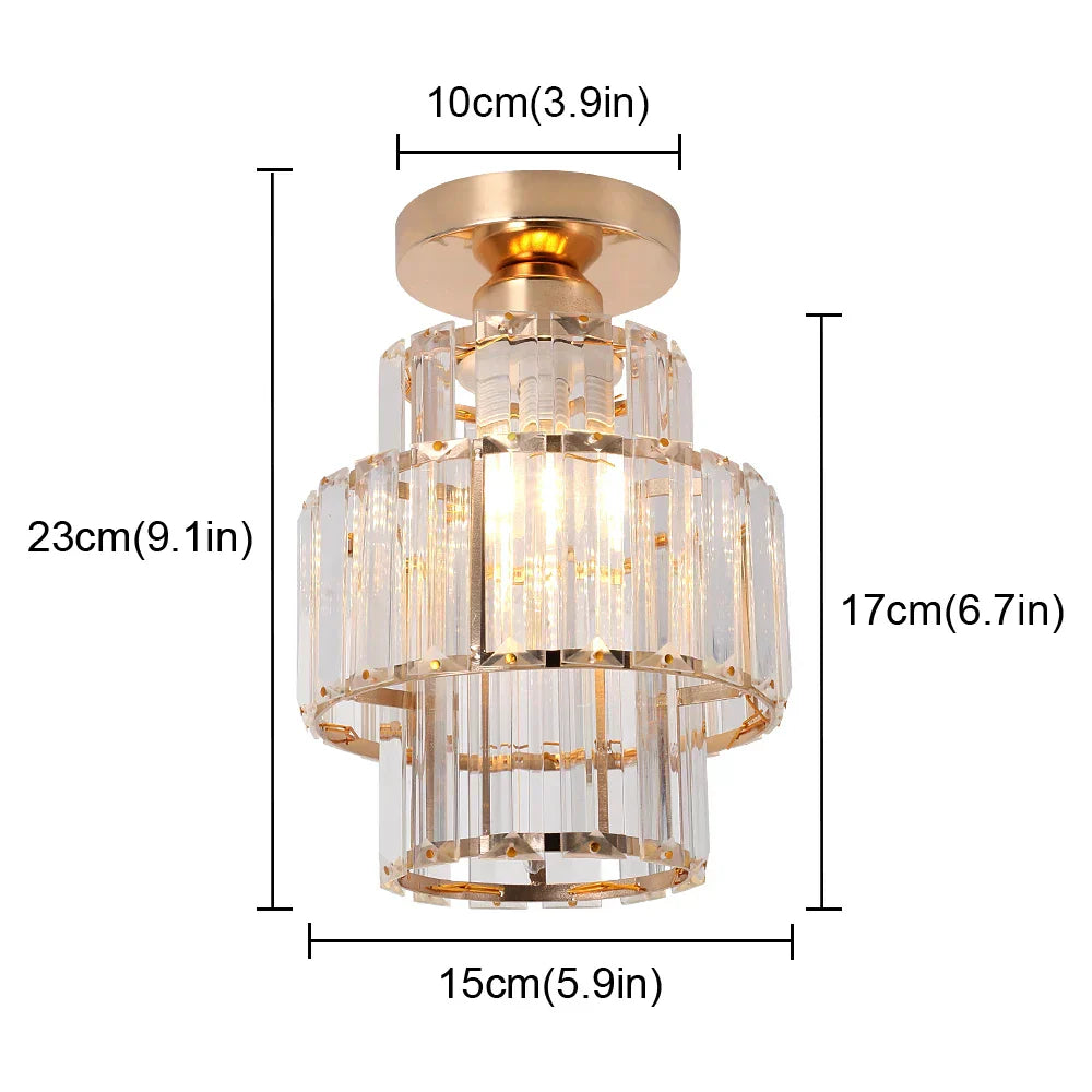 DecorBites™ Suspension en cristal K9 Plafonnier LED Lustre nordique pour salon