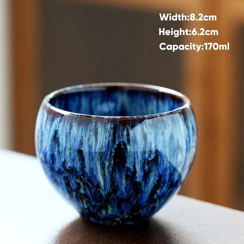 DecorBites™ 170ml Ceramic Coffee Cup Kung Fu Tea Cups Pottery Drinkware Egg Style