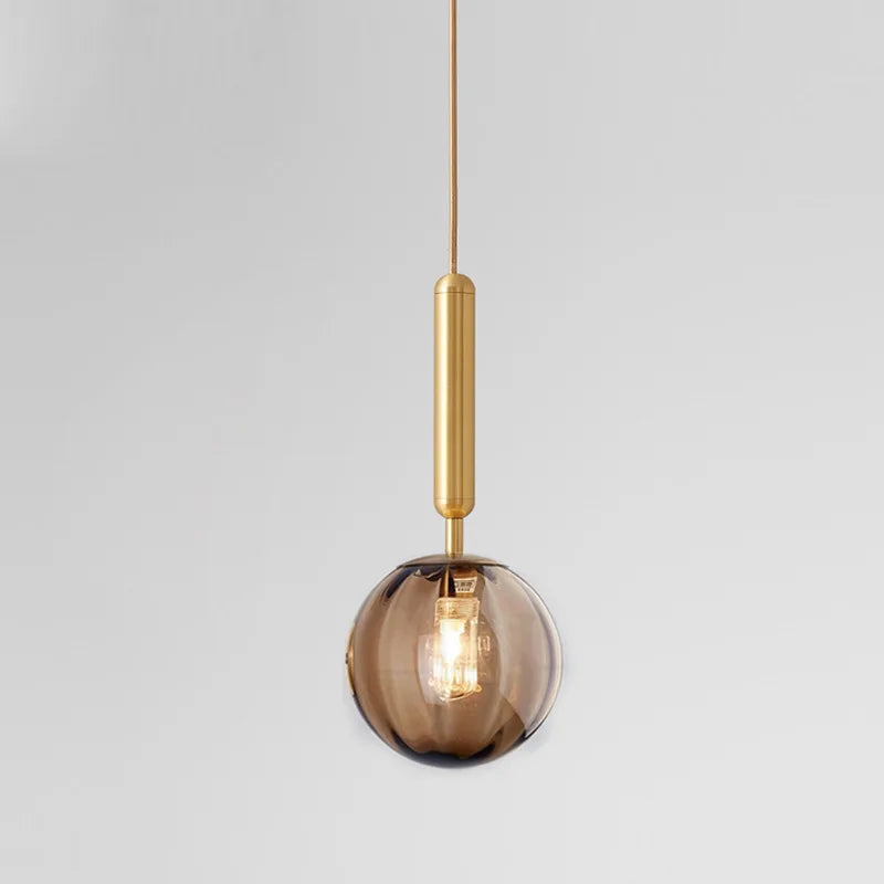 Nordic Glass Pendant Light With Painted Iron Finish