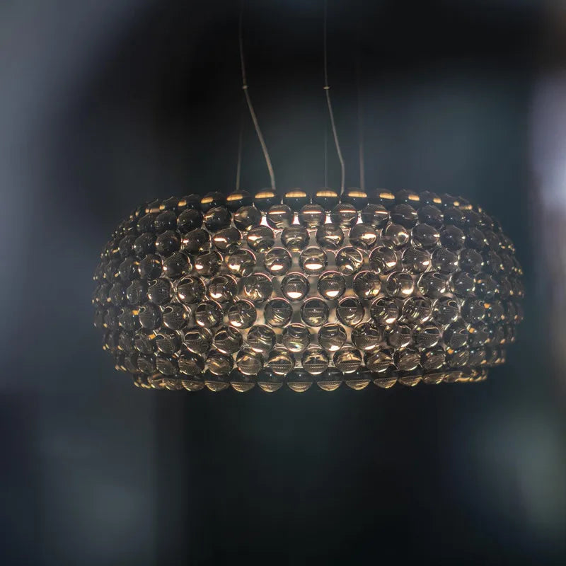 DecorBites™ Acrylic RS7 Bulb Pendant Lights Caboche Dia35/50/65CM Clear Gold Lamp