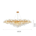 فانوس زجاجي معلّق ذهبي من DecorBites™ Gold Chandelier لديكور المنزل - إضاءة عصرية فاخرة