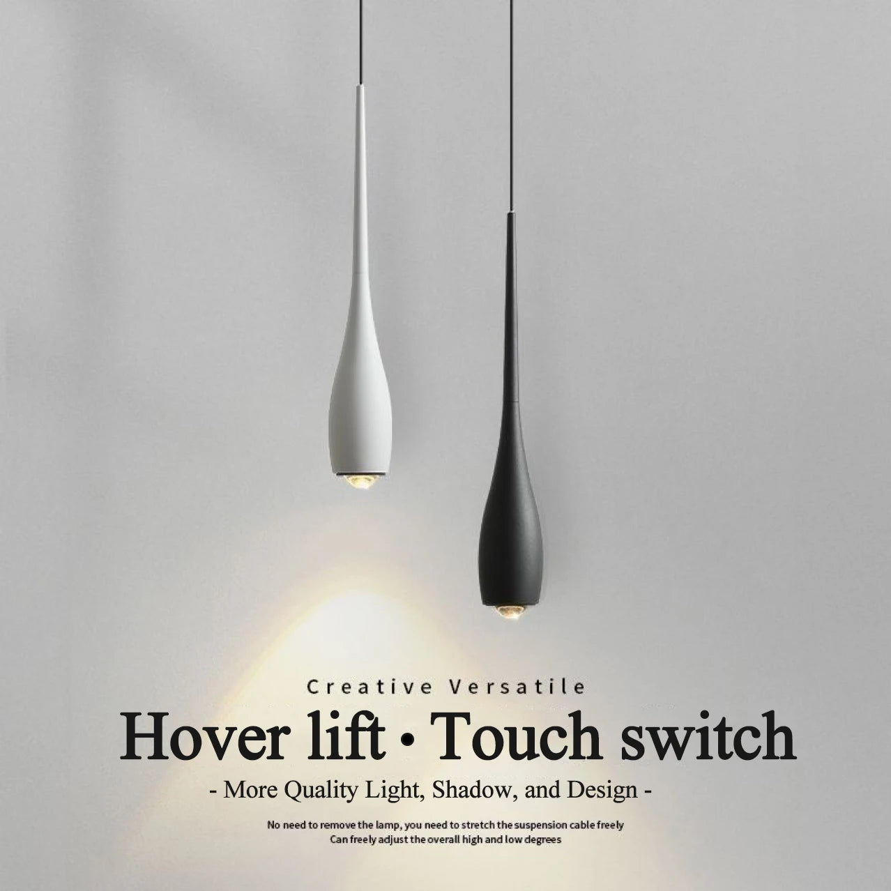 MARPOU Minimalist Adjustable Touch Pendant Light