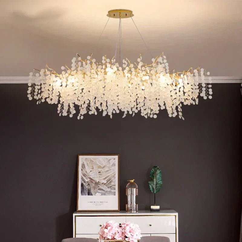DecorBites™ Gold Tree Branch Chandelier: Elegant European Style Pendant Light for Home Decor
