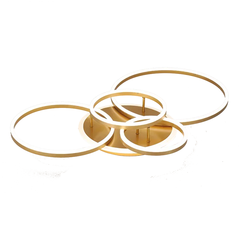 ثريا ليد ذهبية DecorBites™ لغرفة المعيشة وغرفة الدراسة، إضاءة داخلية
