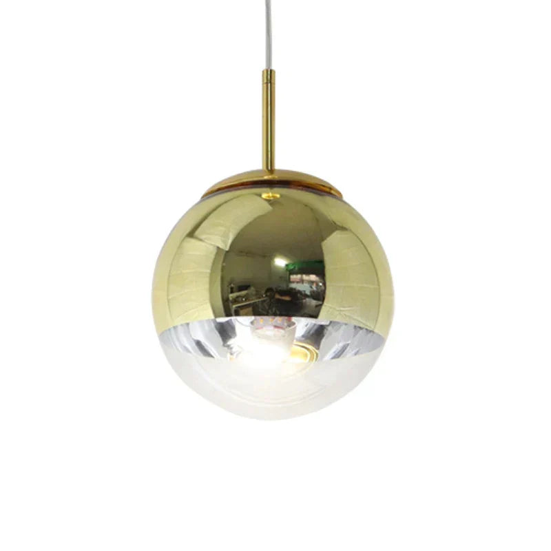 DecorBites™ Glass Ball LED Chandelier: Luxury Modern Single Head Design for Home & Commercial Spaces