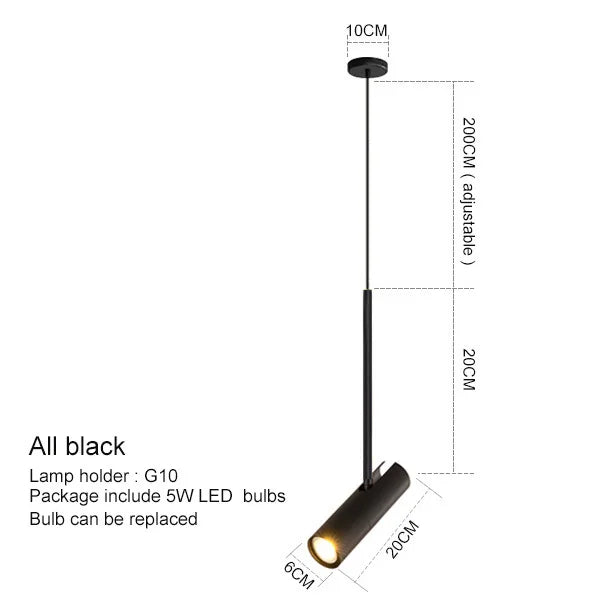 DecorBites™ Black Chandelier Pendant Light for Bedroom, Bar, and Coffee Decor