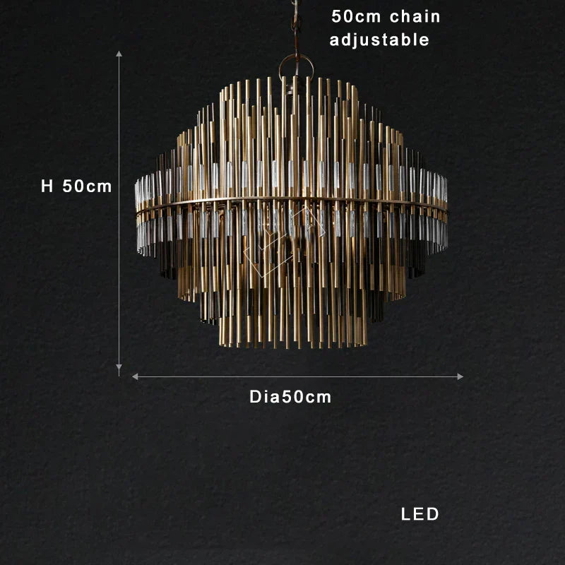 DecorBites™ Brass Pendant Light Fixture Italian Designer Hanglamp for Villa Decoration