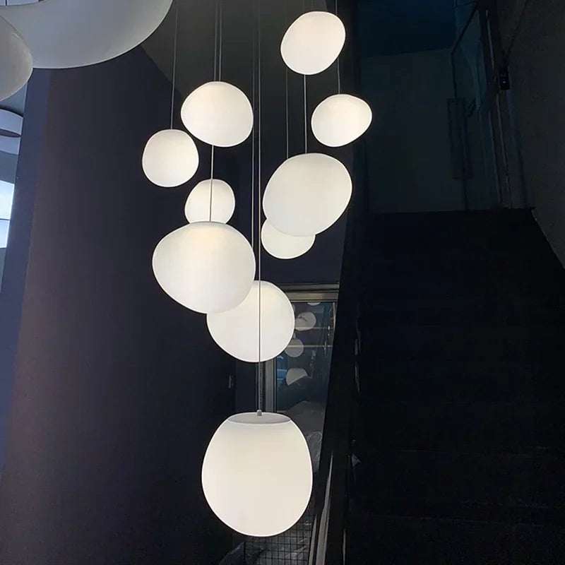 DecorBites™ Glass Ball LED Pendant Lights for Home Decor, Living/Dining Room, Bar, & Stairs
