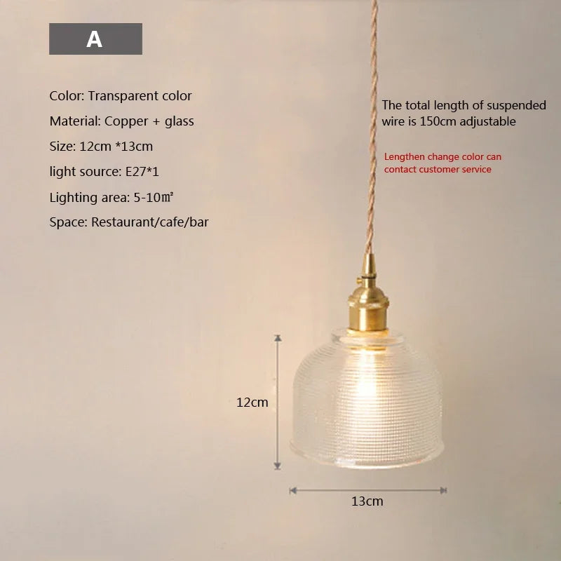 Nordic Glass Pendant Light in Brown and Polished Chrome