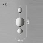 Modern Glass Globe 3-Light Pendant Chandelier