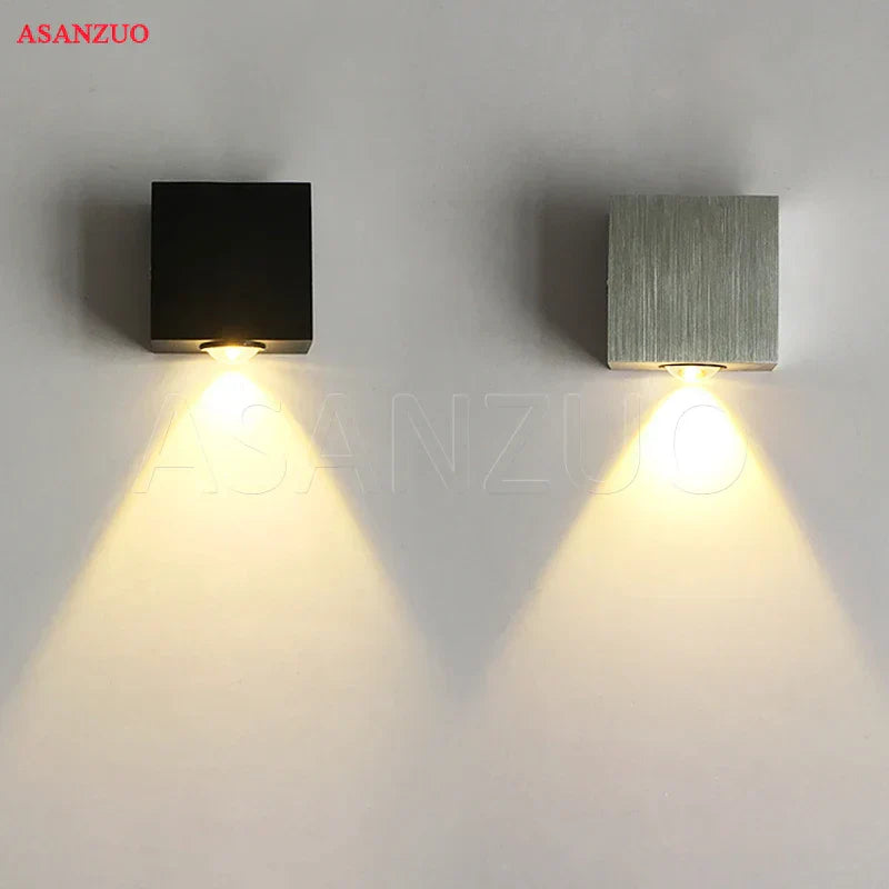 DecorBites™ 3W LED Square Wall Lamp Spot Light Modern Home Decoration