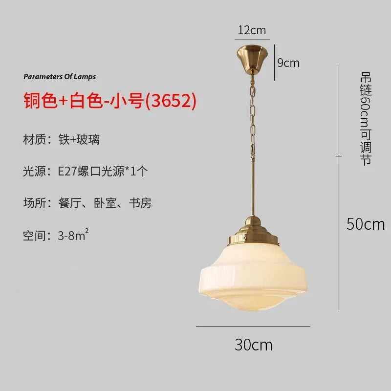 Modern Gold Glass Pendant Light