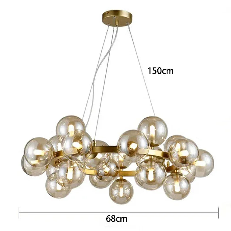 DecorBites™ Suspensions LED en Verre Soufflé pour la Décoration et l'Éclairage Intérieur