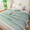 لحاف الصيف المحبوك بنسيج الوافل من DecorBites™: ناعم، قابل للتنفس، مُبرّد، قابل للغسل في الغسالة، خفيف الوزن، ولطيف على البشرة