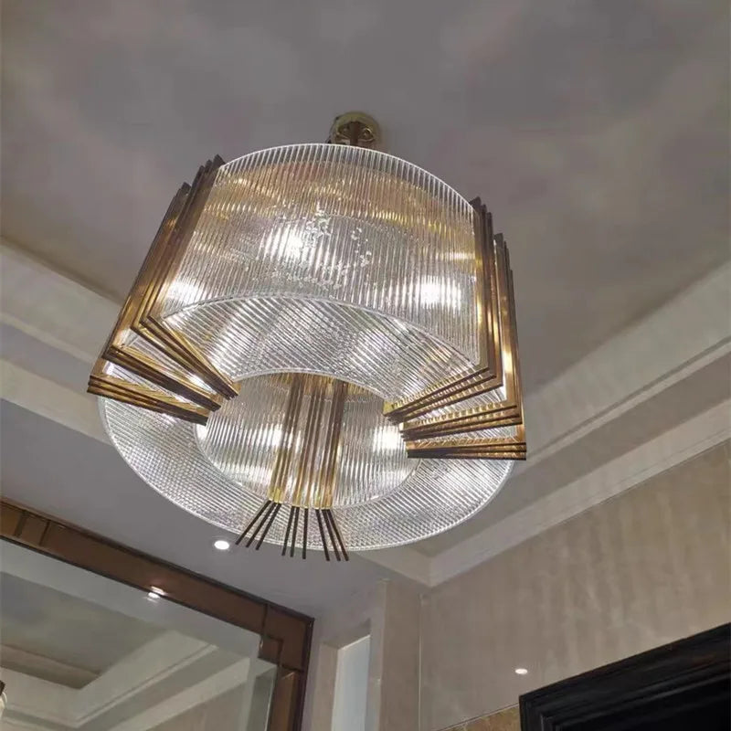 DecorBites™ Gold Lustre Steel Pendant Light Luxury Dining Room LED Fixture