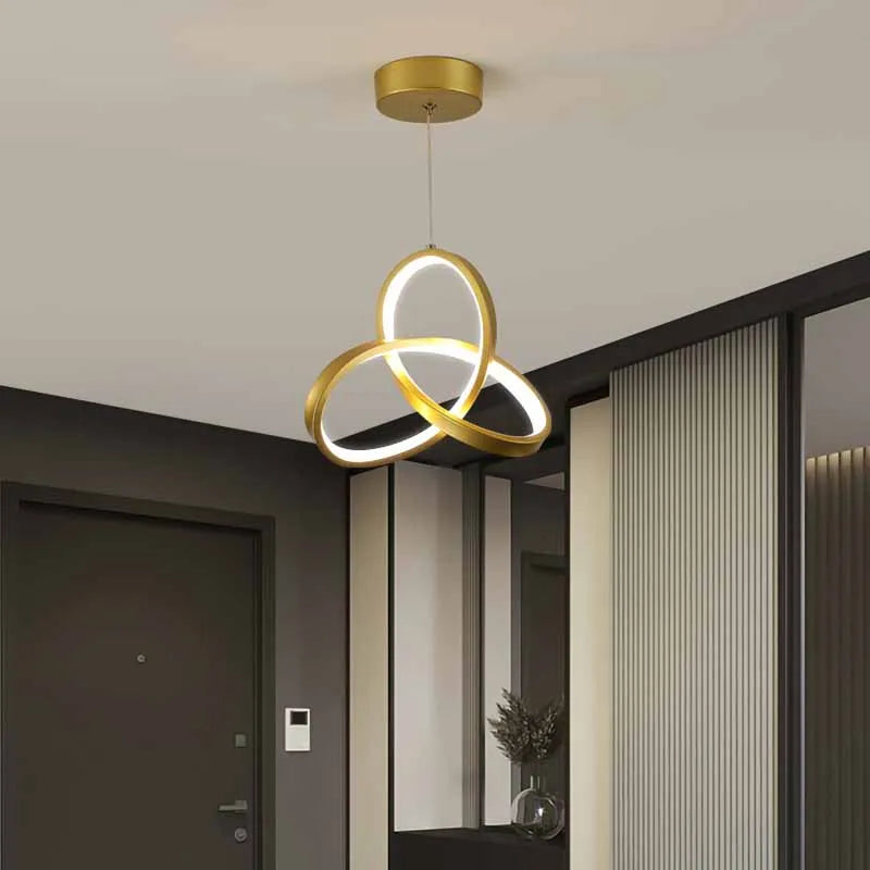 Nordic Metal LED Pendant Light in Black or Gold