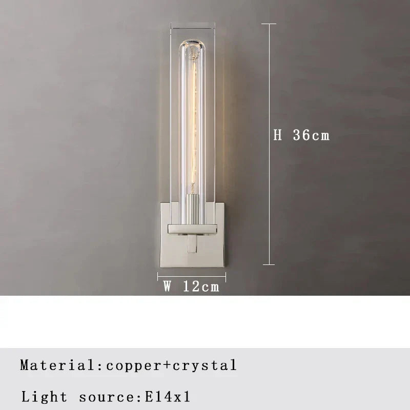 DecorBites™ Crystal Wall Lamp: Luxe Bronze Black Copper Sconce Light Fixture