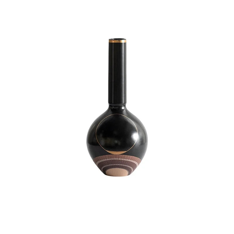 DecorBites™ Golden Tray Vase Candlestick Set - Elegant Home Decor & Flower Arrangement Accessories