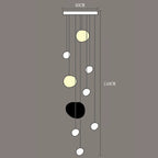 Modern Acrylic Staircase Multi-Light Pendant Chandelier
