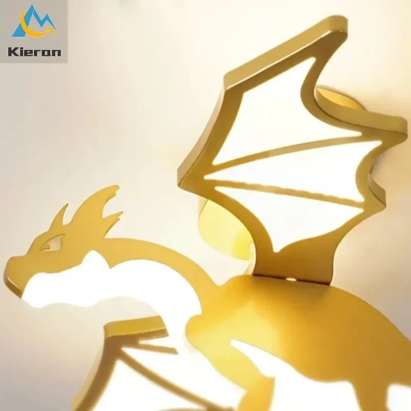 مصباح سقف التنين الذهبي DecorBites™ LED لغرفة النوم والدراسة والمطعم