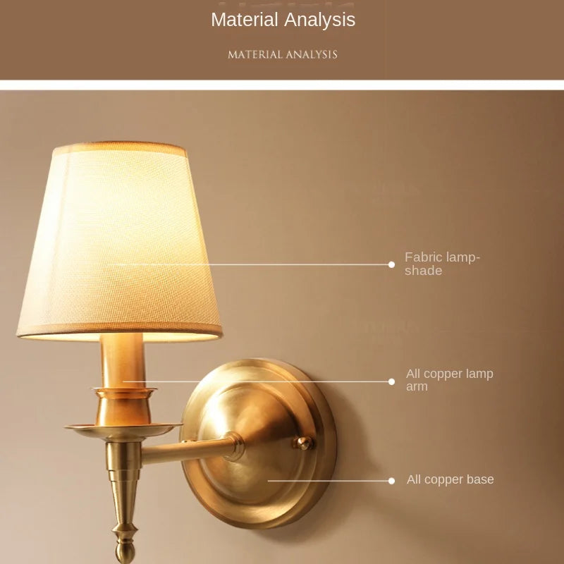 مصباح حائط نحاسي من DecorBites™: إضاءة جدارية عصرية بتقنية LED لديكور المنزل وغرفة النوم، بتصميم صناعي