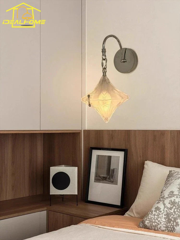 DecorBites™ French Medieval Bauhaus LED Glass Wall Lamp for Living Room & Bedroom