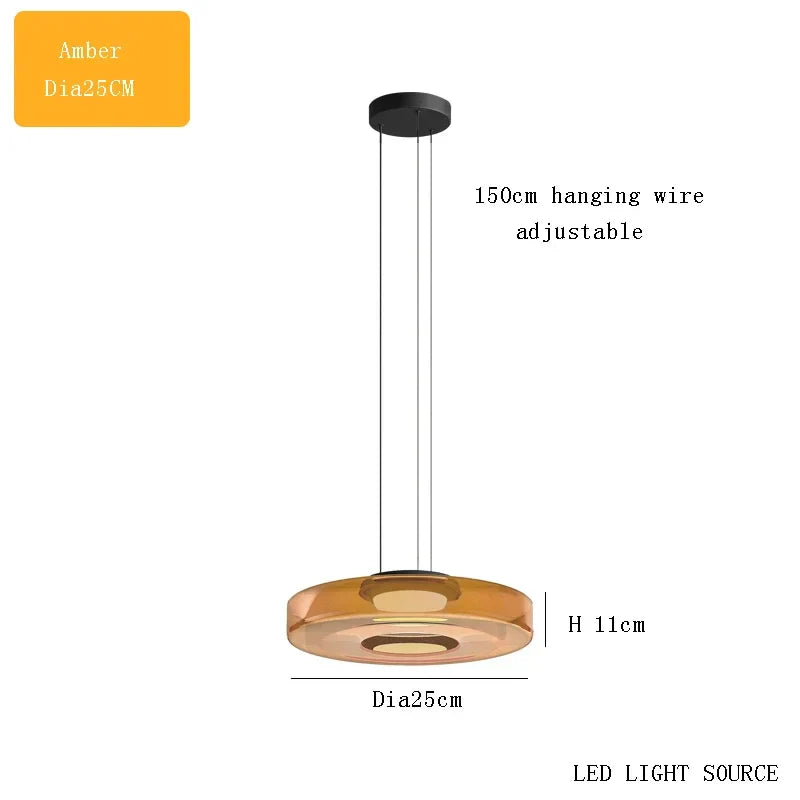 DecorBites™ BOHEMIA Glass Pendant Light - Danish Design for Kitchen Island Dining Bedroom Tables