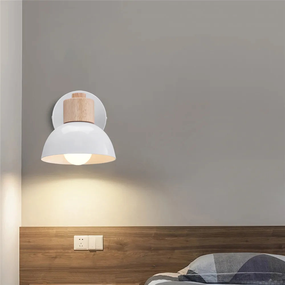 DecorBites™ Iron Wood LED Wall Lamp for Indoor Home Decoration