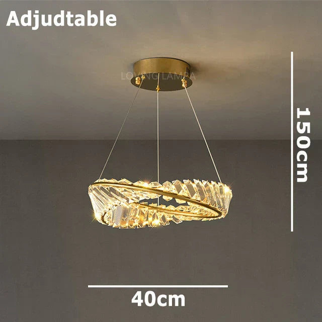 DecorBites™ Crystal Stainless Steel Ceiling Pendant Light for Luxurious Living